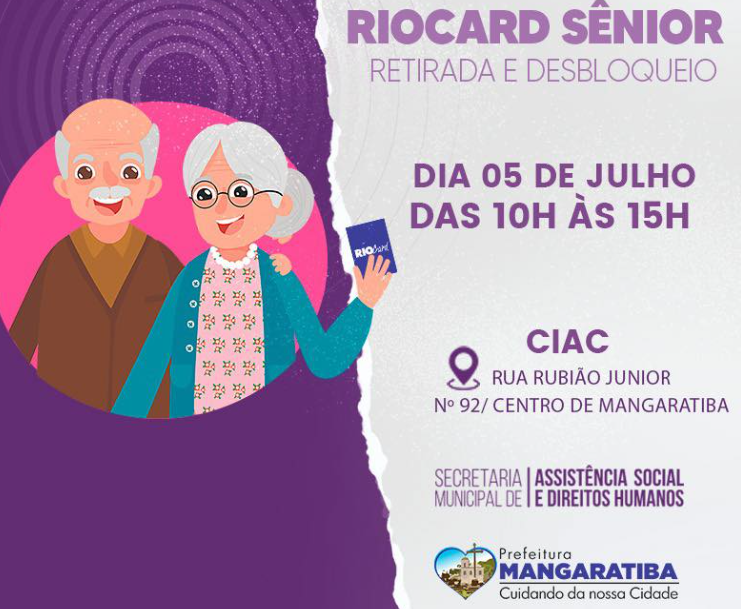 Mangaratiba realiza a retirada e desbloqueio do RioCard Sênior